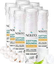 NOLEO Organic Cotton Rounds - Small 2" (3x100 Pads)