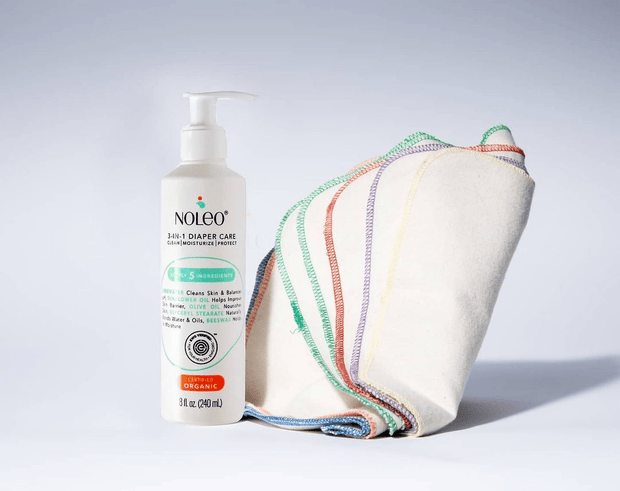 NOLEO DUO: 3-in-1 Diaper Rash Cream & Large Cotton Pads