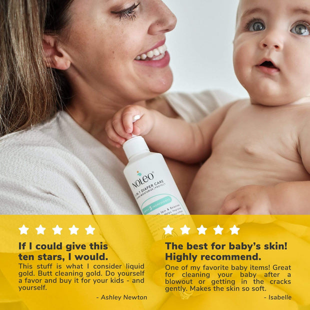 NOLEO DUO: 3-in-1 Diaper Rash Cream & Large Cotton Pads