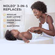 NOLEO Baby Box - NOLEO 3-IN-1, Organic Cotton Pads, Refillable Travel Bottle