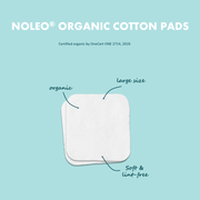 Organic Cotton Pad Made by Lint Free Cotton for Baby Butt Rash | NOLEO NOLEO Organic Cotton Pads - Large - Fluffy