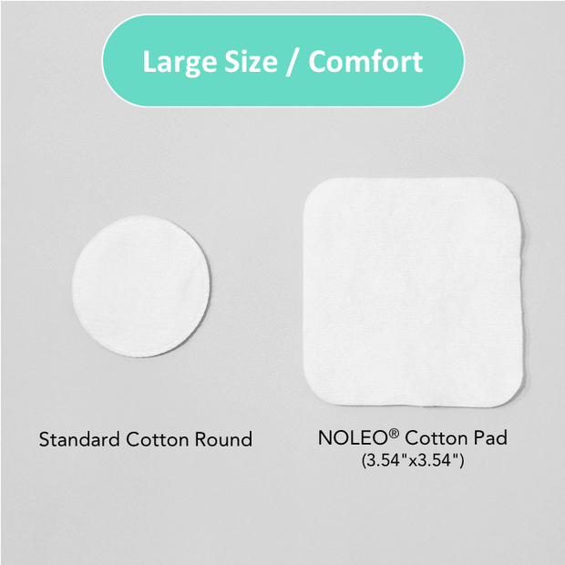 Organic Cotton Pad Made by Lint Free Cotton for Baby Butt Rash | NOLEO NOLEO Organic Cotton Pads - Large - Fluffy