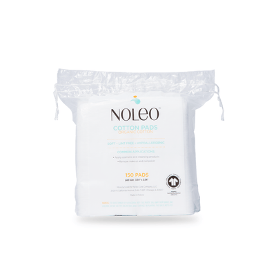 Organic Cotton Pad Made by Lint Free Cotton for Baby Butt Rash | NOLEO NOLEO Organic Cotton Pads - Large - Fluffy