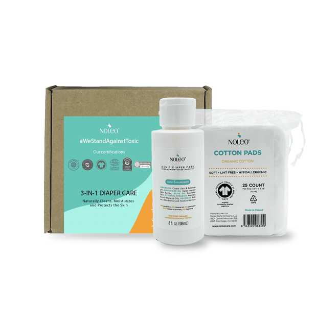 TRAVEL PACK - NOLEO 3-in-1 (3oz) + XL Organic Cotton Pads (25 count)